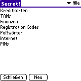 Screenshot Liste