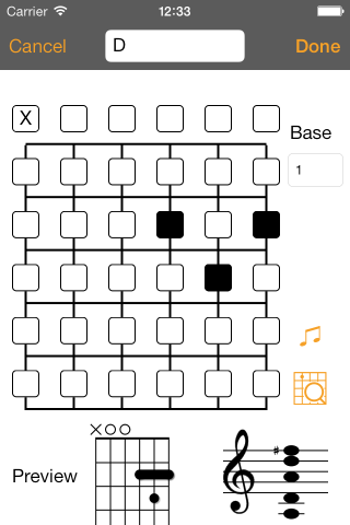 Chord Edit Screen