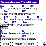 Screenshot of SongBook